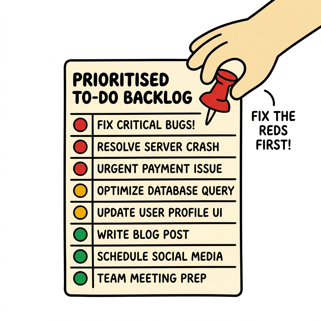 We rank the work by what'll move traffic.